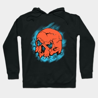 Orange skull Hoodie